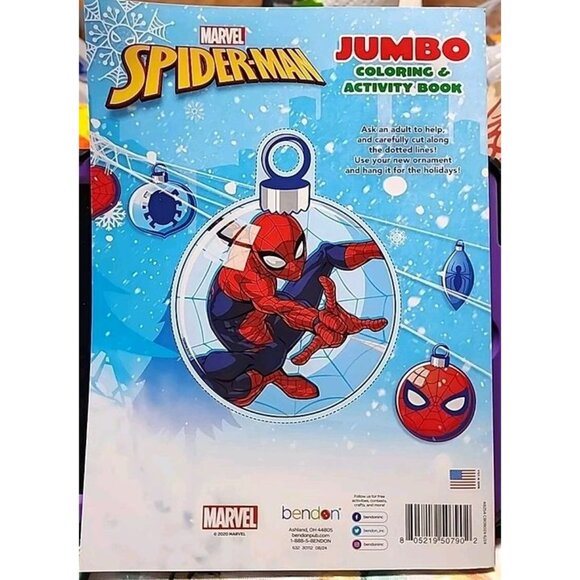 Spiderman Christmas Jumbo Coloring & Activity Book Tear & Share Pages NEW! - Picture 2 of 2